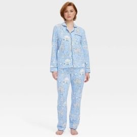 Womenx27s Floral Vines Long Sleeves and Pants Pajama Set Blue - Roller Rabbit x Target Target at Target